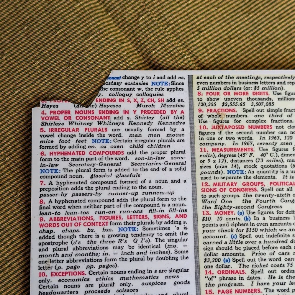 Basic Writing Guide Summary & Instant Reference Data Guide Plastic Quick Chart - Picture 4 of 4